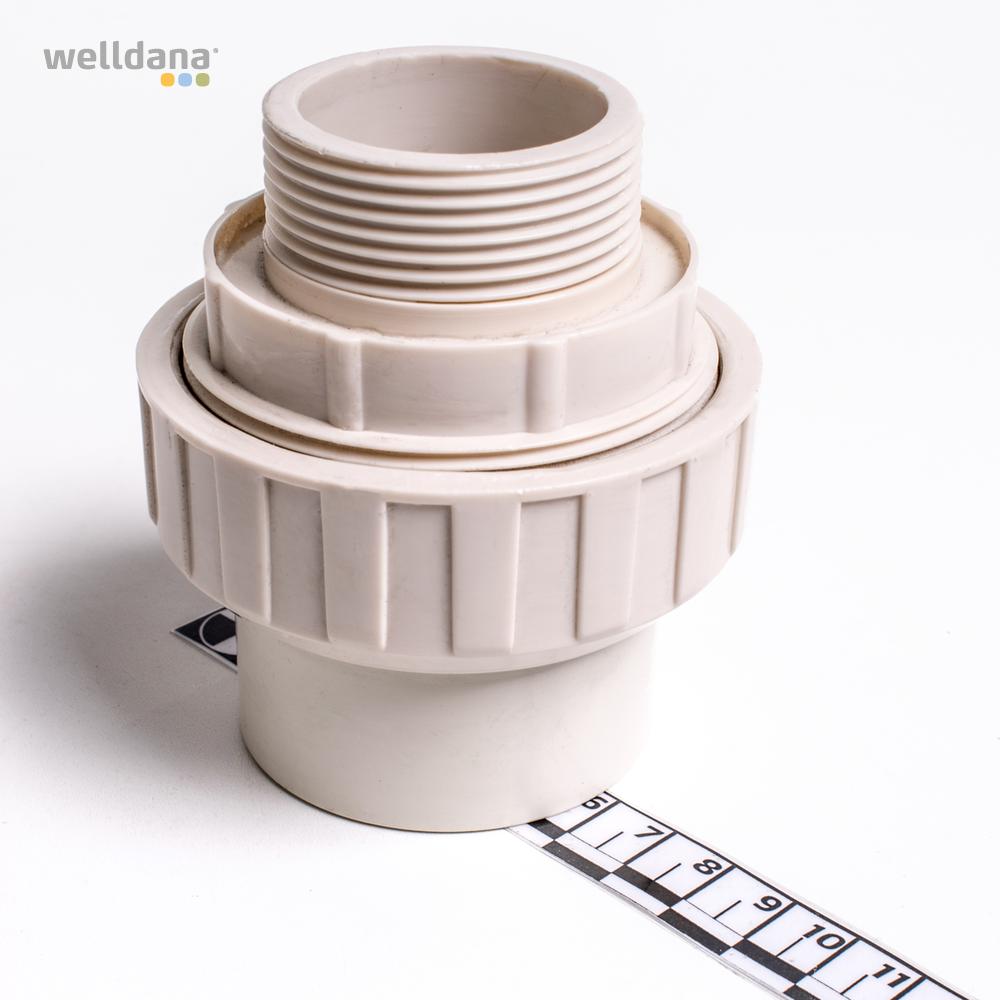 Union m/o-ring til 1 1/2" 6-vejsventil Welldana® Sandfilter - Image 2