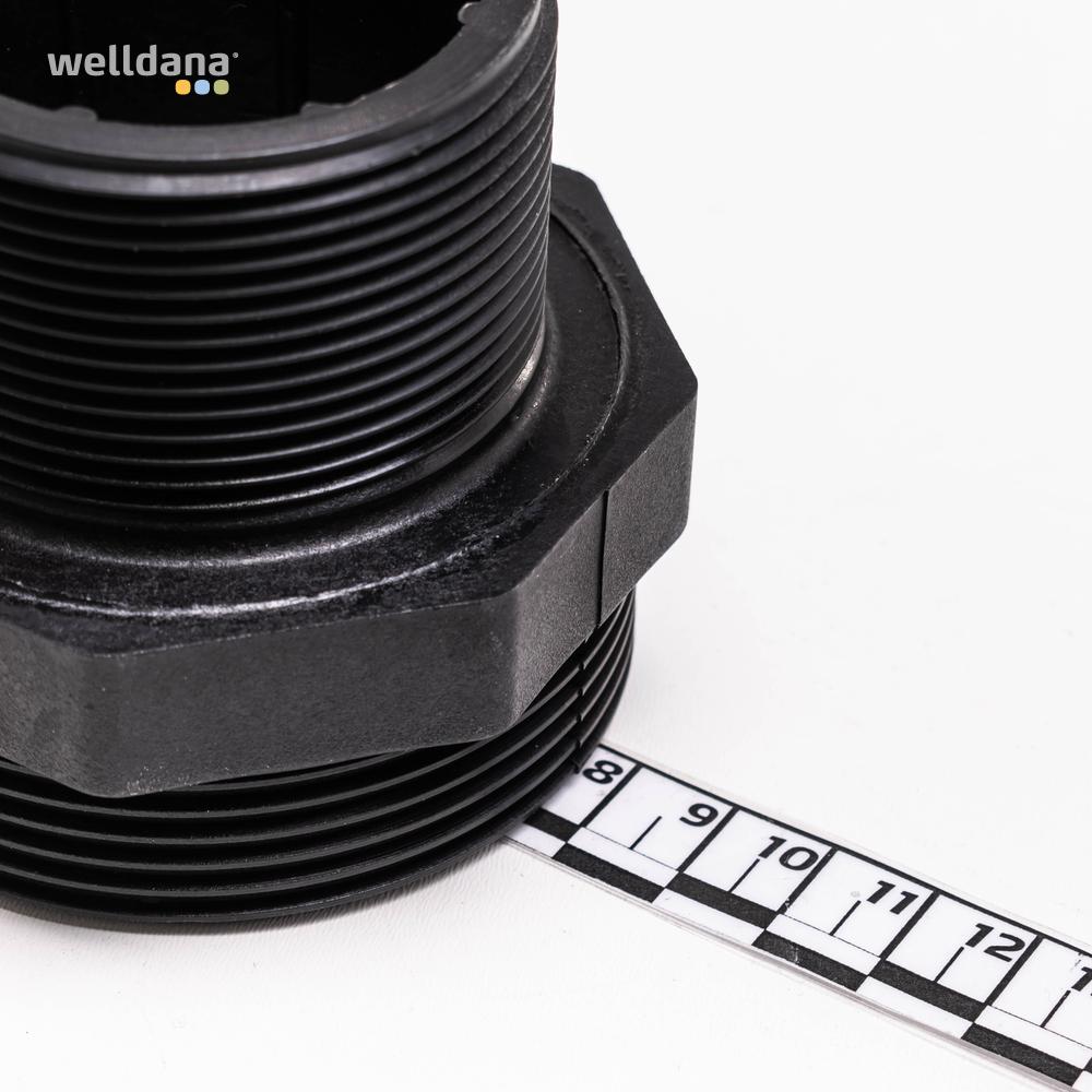 Tankgennemfør., 1½" m/pakning  Sort t/BL- Artik filter - Image 3