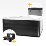 Comfortana Pro X3  Sommerhusspa NORDIC 210 x 210 x 95cm Sterling Silver - Image 3