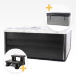 Comfortana Pro X3 Sommerhusspa CLASSIC 220 x 220 x 96 cm  Sterling Silver - Image 2